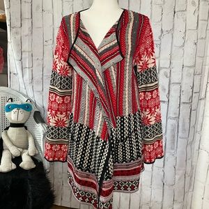Desigual cascading cardigan.  Great patterns and colors.
